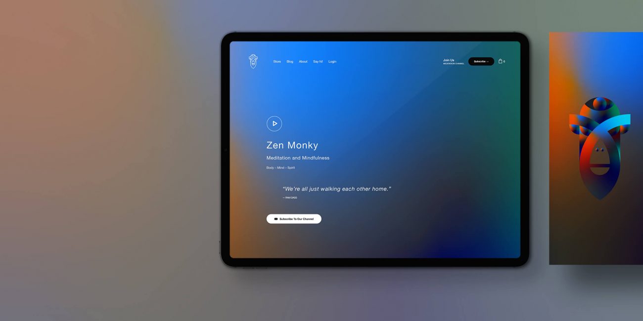 zen monky website design